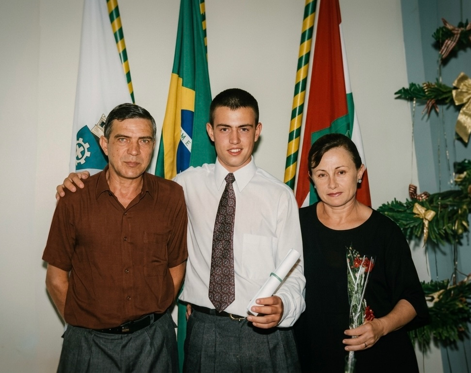 Deco Batisti em contato com a comunidade de Brusque